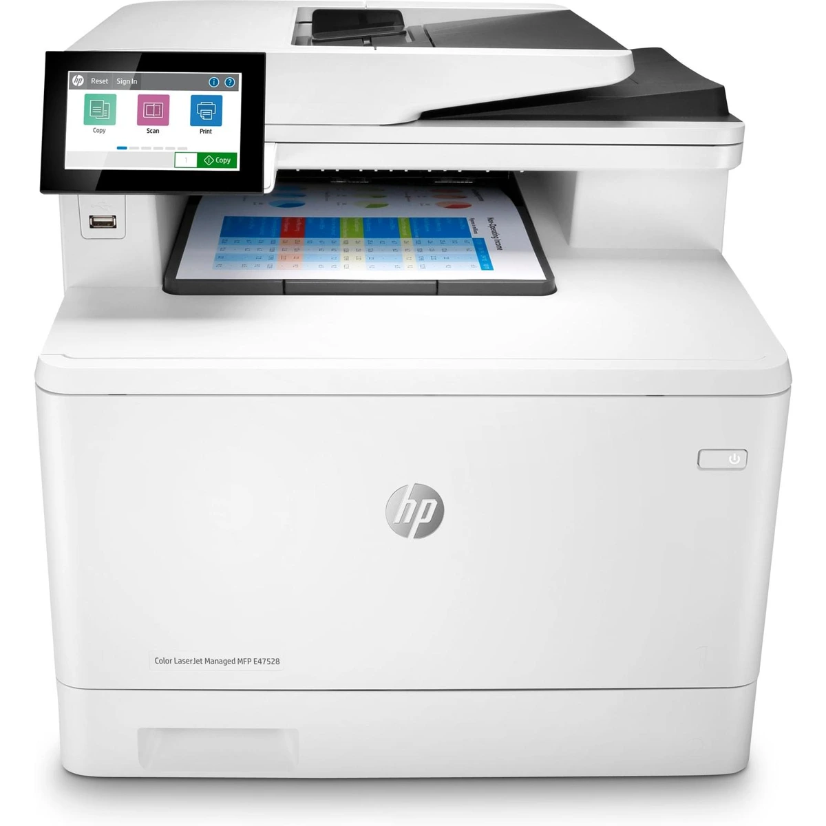 HP Color LaserJet Managed MFP E47528f business colour multifunction printer